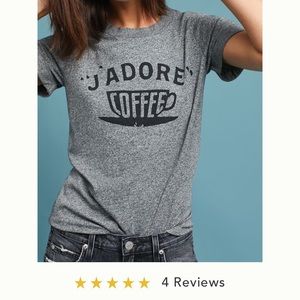 Sol Angeles Gray 'J'adore Coffee' Tee